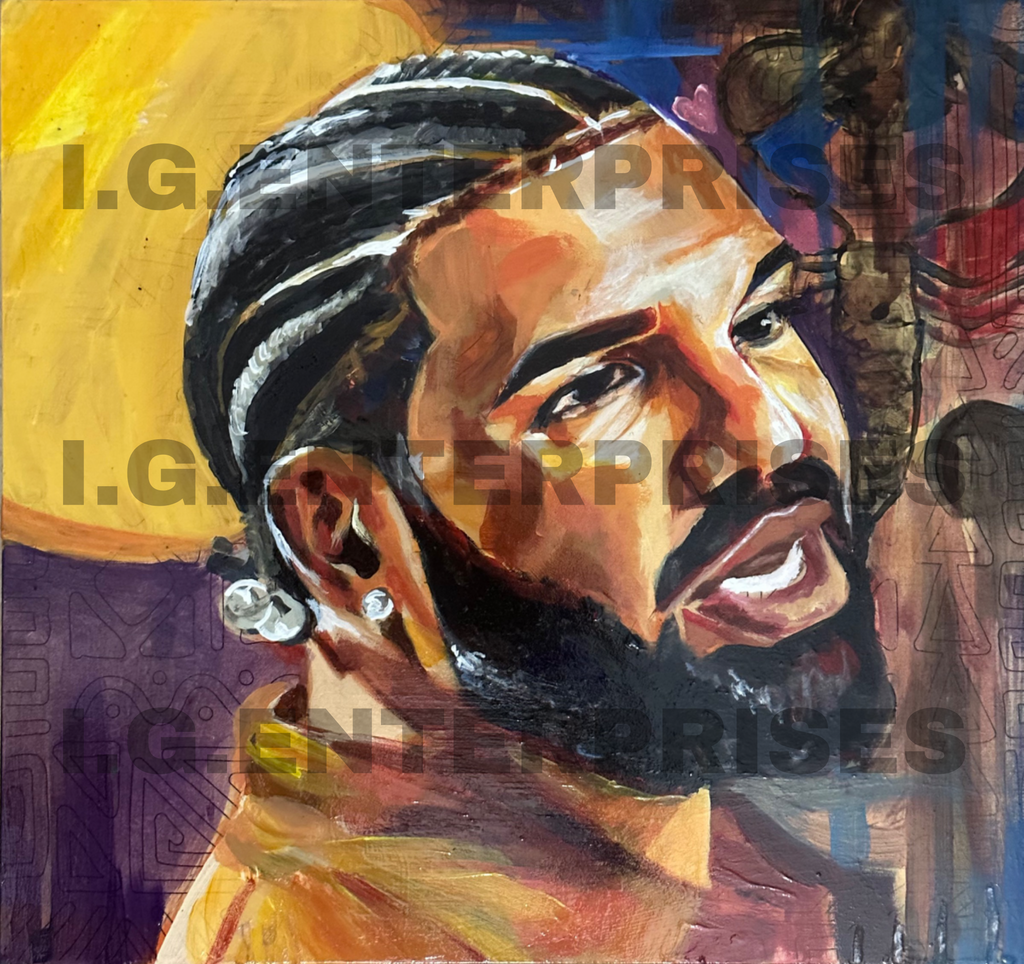 DUAL-SIDED HAND-PAINTED WOODEN ART TRUNK