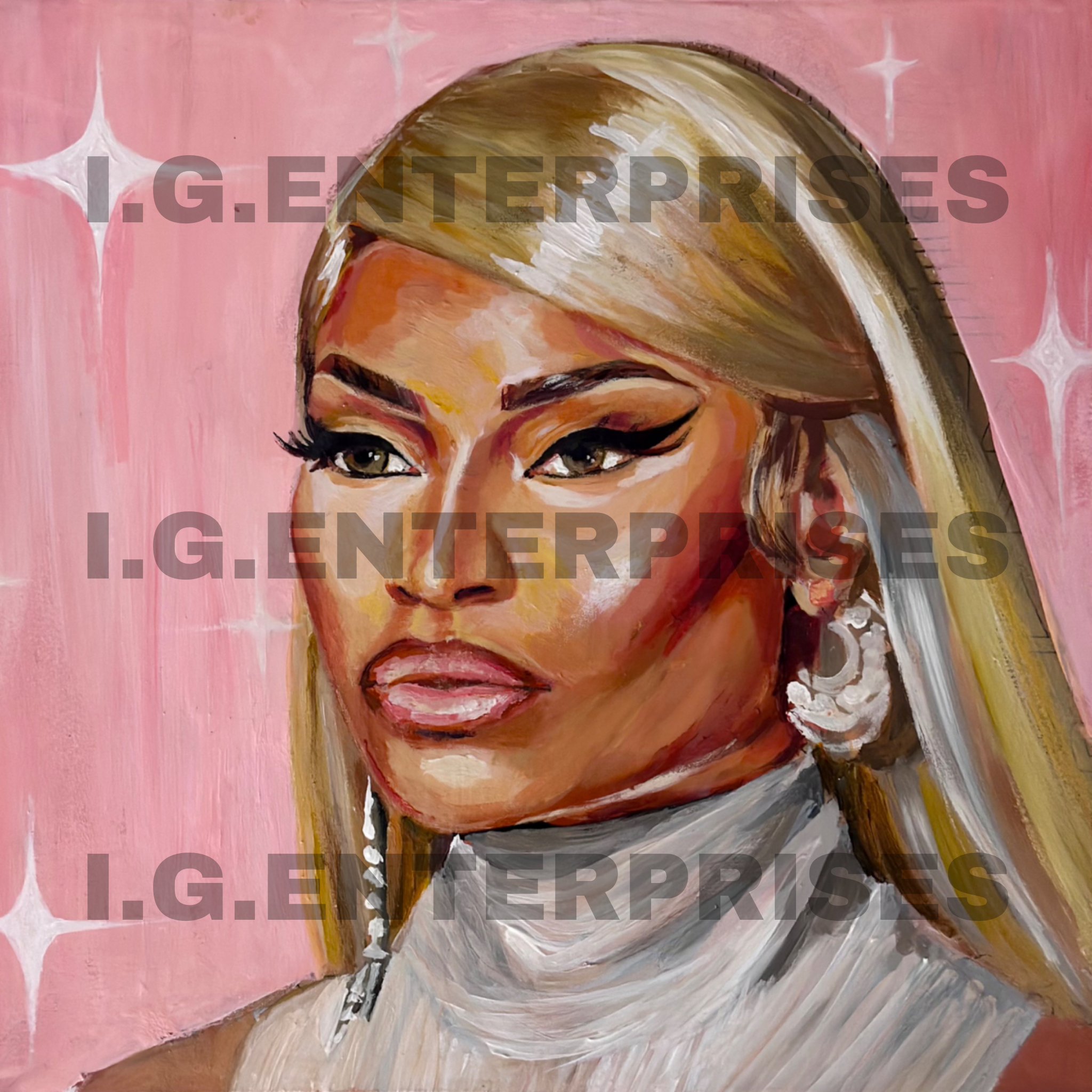 DUAL-SIDED HAND-PAINTED WOODEN ART TRUNK